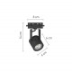 InLight Σποτ Ράγας Μαύρο 1XGU10 D:8cmX14cm (T00600-BL) InLight Σποτ Ράγας Μαύρο 1XGU10 D:8cmX14cm (T00600-BL)