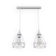 InLight Κρεμαστό φωτιστικό από λευκό μέταλλο 2XE27 D:40cm (4024-2-WH-RAIL) InLight Κρεμαστό φωτιστικό από λευκό μέταλλο 2XE27 D:40cm (4024-2-WH-RAIL)