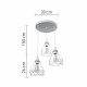 InLight Κρεμαστό φωτιστικό από λευκό μέταλλο 3XE27 D:30cm (4024-3-WH-ROSETTE) InLight Κρεμαστό φωτιστικό από λευκό μέταλλο 3XE27 D:30cm (4024-3-WH-ROSETTE)