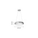 InLight Κρεμαστό φωτιστικό LED 54W 3CCT από χρυσαφί και λευκό ακρυλικό D:40cm (42024-B-Golden)