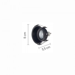 InLight Χωνευτό σποτ από μαύρο μέταλλο 1XGU10 D:8cm (Χ0010-BL) InLight Χωνευτό σποτ από μαύρο μέταλλο 1XGU10 D:8cm (Χ0010-BL)