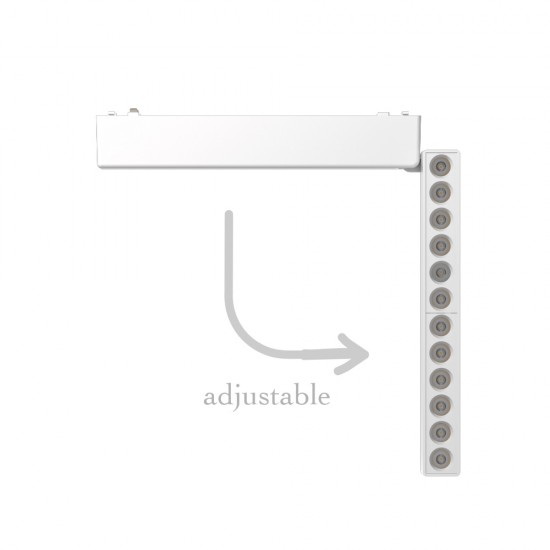 InLight Φωτιστικό LED 12W 3CCT για Ultra-Thin μαγνητική ράγα σε λευκή απόχρωση (by tuya and zigbee) D:23cmX8cm (T04805-WH)