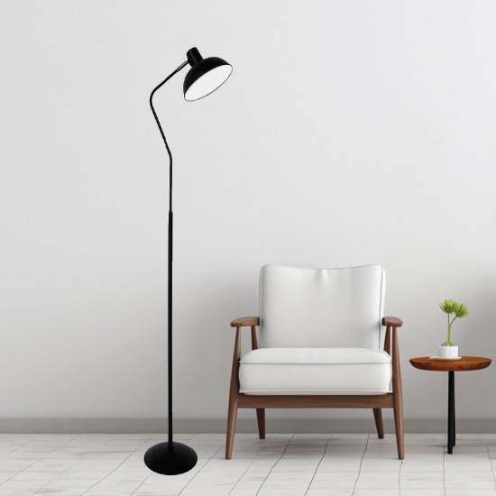 InLight Επιδαπέδιο φωτιστικό από μαύρο μέταλλο 1XE27 D:150cm (45029-Black) InLight Επιδαπέδιο φωτιστικό από μαύρο μέταλλο 1XE27 D:150cm (45029-Black)