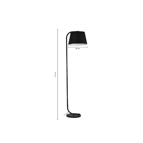 Inlight Επιδαπέδιο φωτιστικό από μαύρο μέταλλο 1XE27 (45027-Black) Inlight Επιδαπέδιο φωτιστικό από μαύρο μέταλλο 1XE27 (45027-Black)