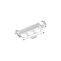 Inlight Χωνευτό τετράγωνο σποτ από γύψο 3XGU10 D:22cm (Χ0013-WH) Inlight Χωνευτό τετράγωνο σποτ από γύψο 3XGU10 D:22cm (Χ0013-WH)