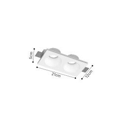 Inlight Χωνευτό σποτ από γύψο 2XGU10 D:21cm (Χ0015-WH) Inlight Χωνευτό σποτ από γύψο 2XGU10 D:21cm (Χ0015-WH)