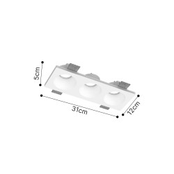 Inlight Χωνευτό σποτ από γύψο 3XGU10 D:31cm (Χ0016-WH) Inlight Χωνευτό σποτ από γύψο 3XGU10 D:31cm (Χ0016-WH)