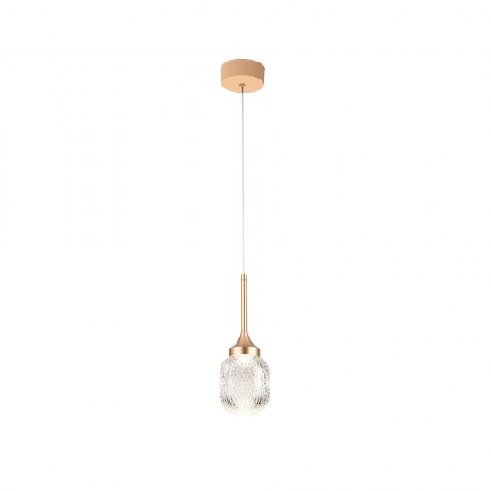 Inlight Κρεμαστό φωτιστικό LED 10W από χρυσαφί μέταλλο και ακρυλικό D:10x200cm (4077-1) Inlight Κρεμαστό φωτιστικό LED 10W από χρυσαφί μέταλλο και ακρυλικό D:10x200cm (4077-1)