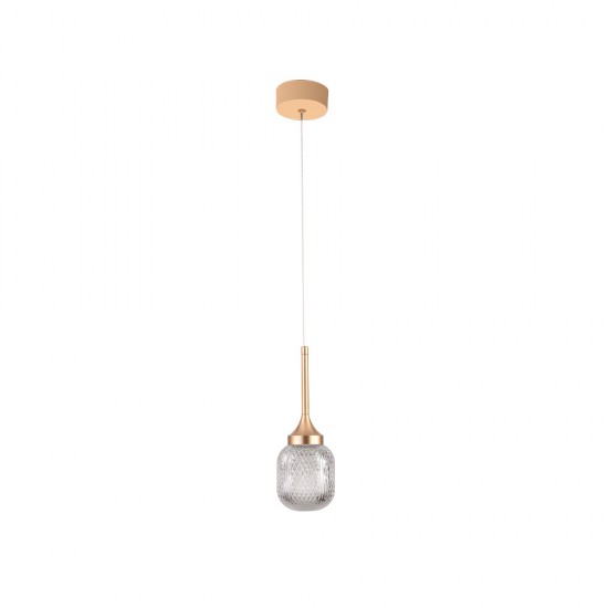 Inlight Κρεμαστό φωτιστικό LED 10W από χρυσαφί μέταλλο και ακρυλικό D:10x200cm (4077-1) Inlight Κρεμαστό φωτιστικό LED 10W από χρυσαφί μέταλλο και ακρυλικό D:10x200cm (4077-1)