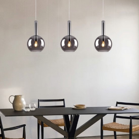 Inlight Κρεμαστό φωτιστικό από φιμέ γυαλί 1XE27 D:20x36cm (4080) Inlight Κρεμαστό φωτιστικό από φιμέ γυαλί 1XE27 D:20x36cm (4080)