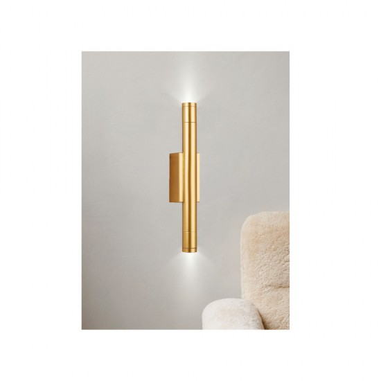 Inlight Επιτοίχιο φωτιστικό LED 2*5W 3000K σε χρυσαφί απόχρωση απο αλουμίνιο D:30x6cm (43061-Golden) Inlight Επιτοίχιο φωτιστικό LED 2*5W 3000K σε χρυσαφί απόχρωση απο αλουμίνιο D:30x6cm (43061-Golden)