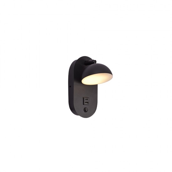 Inlight Επιτοίχιο φωτιστικό LED 7W 3000K από μαύρο μέταλλο D:22x14cm (43062) Inlight Επιτοίχιο φωτιστικό LED 7W 3000K από μαύρο μέταλλο D:22x14cm (43062)