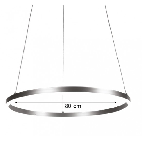 Inlight Κρεμαστό φωτιστικό LED 36W 3CCT (by switch on base) D:80cm (6095-AB-Silver) Inlight Κρεμαστό φωτιστικό LED 36W 3CCT (by switch on base) D:80cm (6095-AB-Silver)