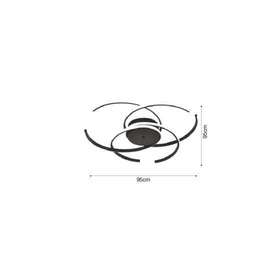 Inlight Πλαφονιέρα οροφής LED 100W 3CCT σε μαύρη απόχρωση D:95cm (6111-A) Inlight Πλαφονιέρα οροφής LED 100W 3CCT σε μαύρη απόχρωση D:95cm (6111-A)