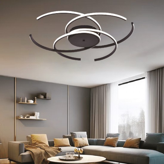 Inlight Πλαφονιέρα οροφής LED 100W 3CCT σε μαύρη απόχρωση D:95cm (6111-A) Inlight Πλαφονιέρα οροφής LED 100W 3CCT σε μαύρη απόχρωση D:95cm (6111-A)